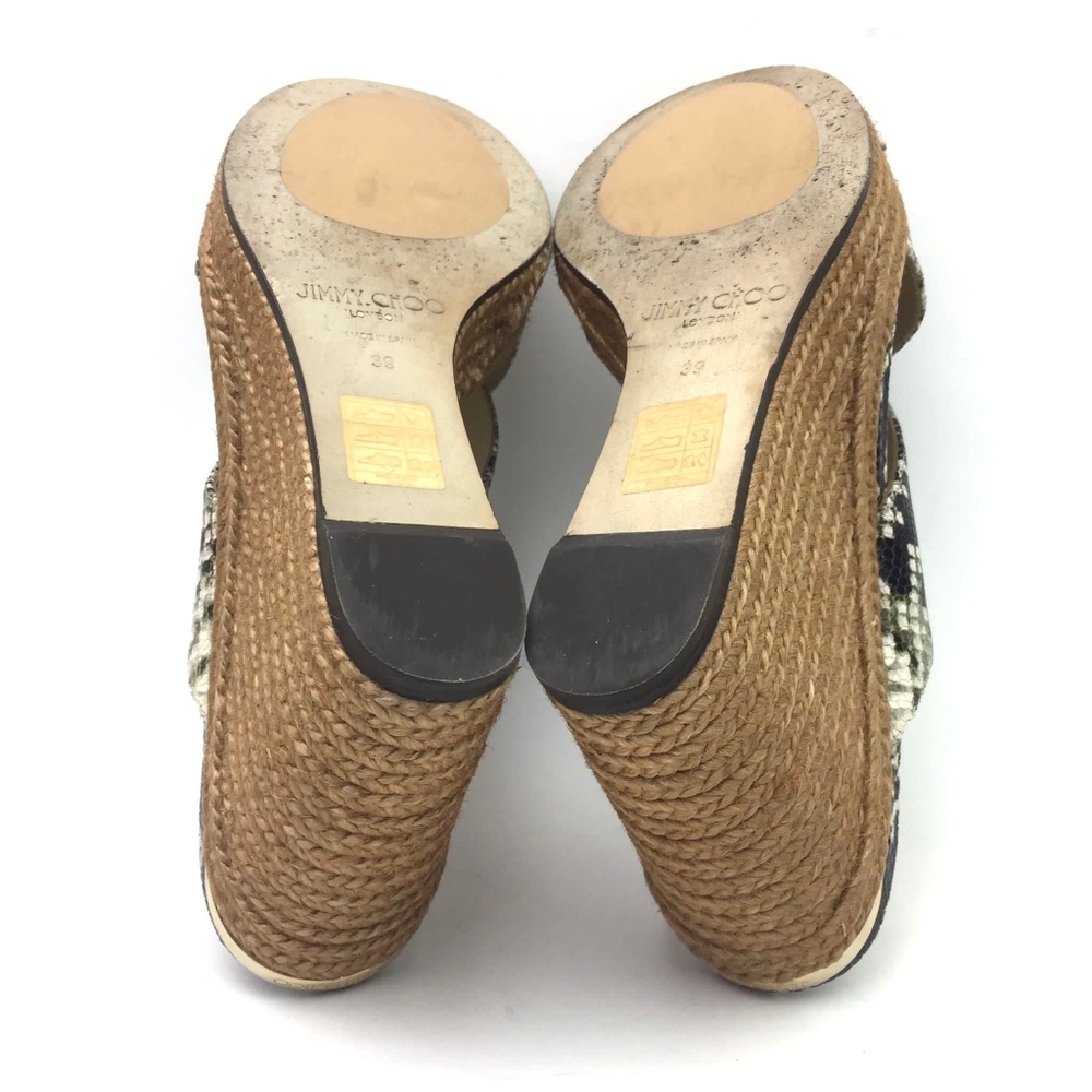 JIMMY CHOO Dovina Snake Embossed Espadrille 9 - Picture 12 of 12